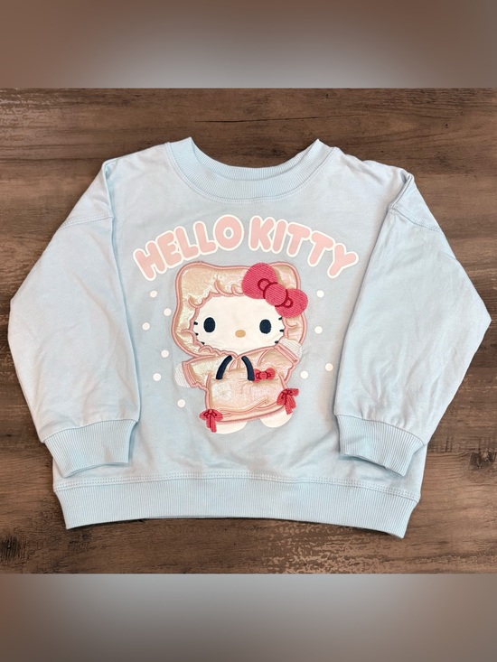 Sanrio Other - Sanrio Hello Kitty Pastel Blue 3D Puff Applique Sweatshirt Size 2T